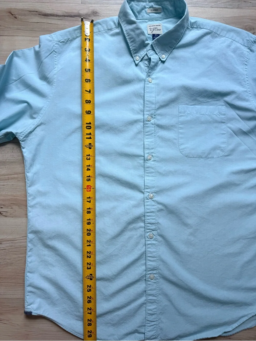 J.Crew Men’s XL Long Sleeve Shirt 100% Cotton Light Blue Casual